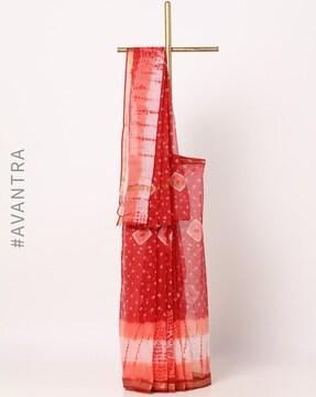 tie dyed pure silk kota saree