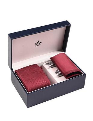 tie pocket square and cufflinks set