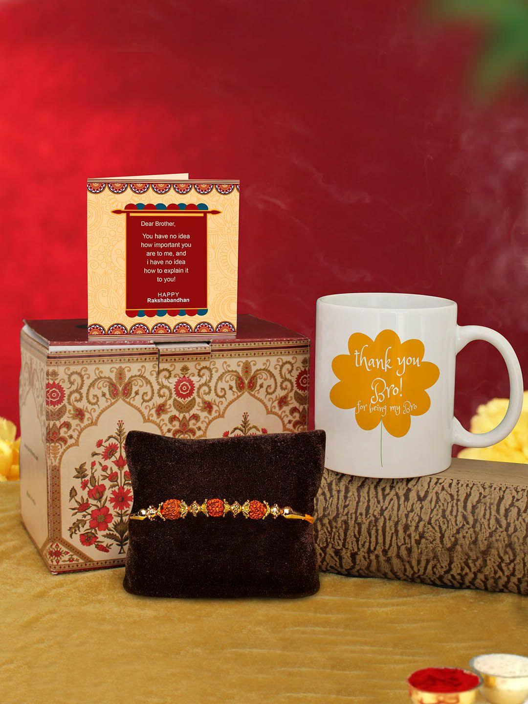 tied ribbons multicolored rakhi gift set