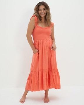 tiered dress with insert pockets