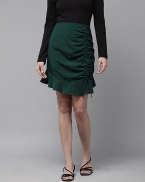 tiered skirt with side zip