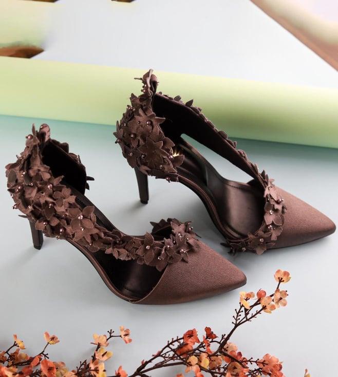 tiesta grey flower power heels