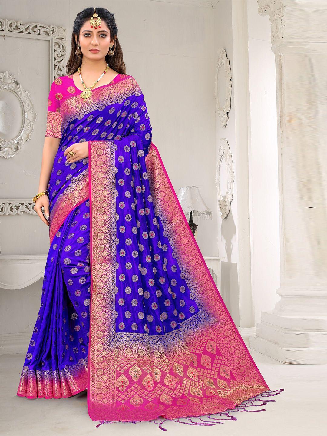 tiexa ethnic motifs woven design zari pure silk banarasi saree