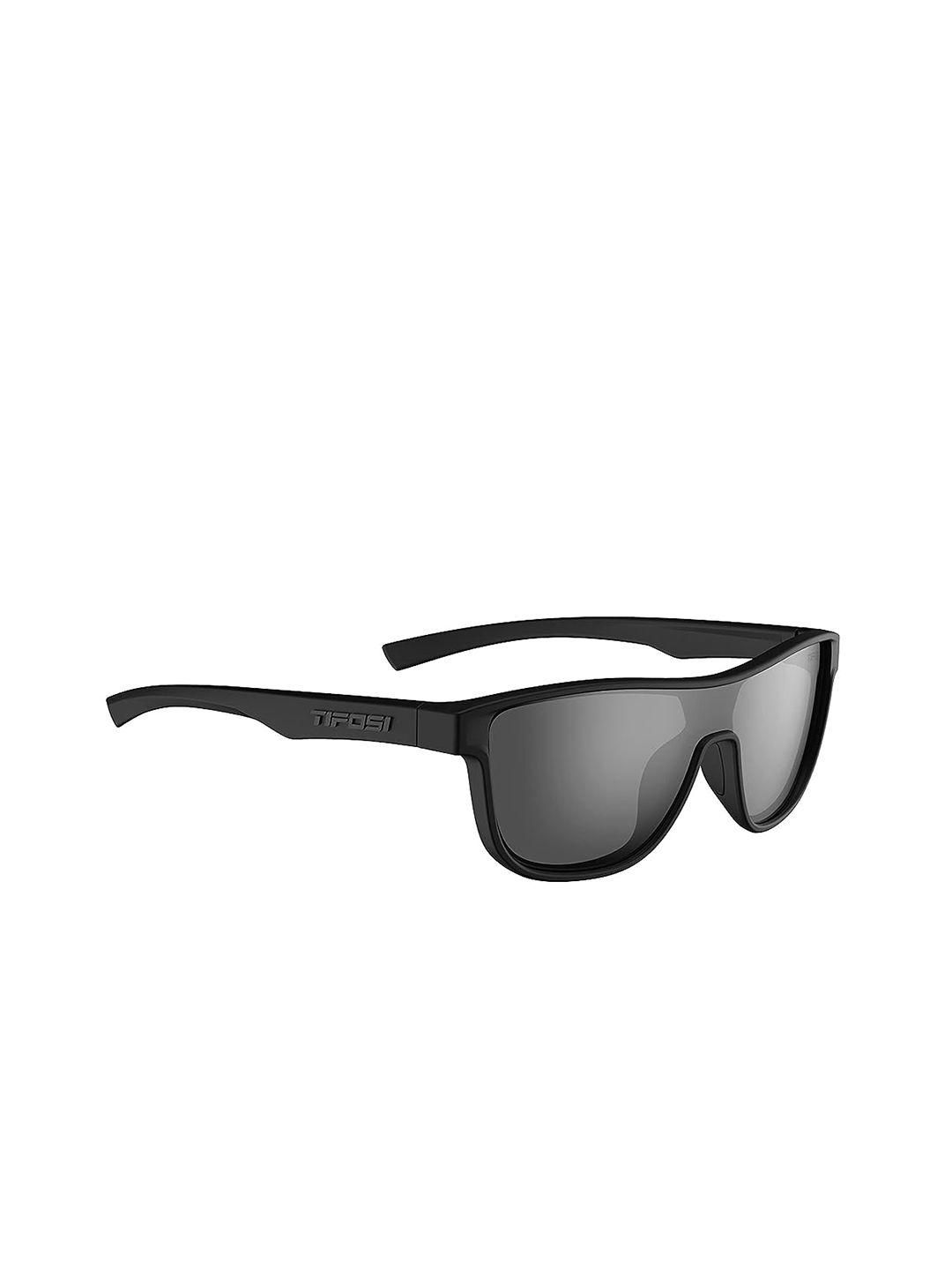 tifosi unisex black lens & black sports sunglasses with polarised and uv protected lens
