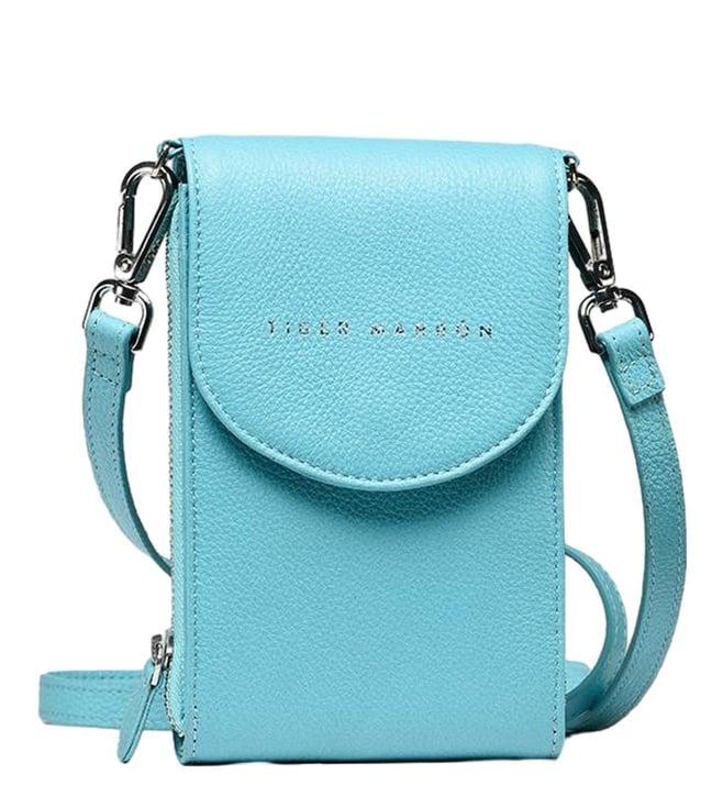 tiger marron turquoise hands free small cross body bag