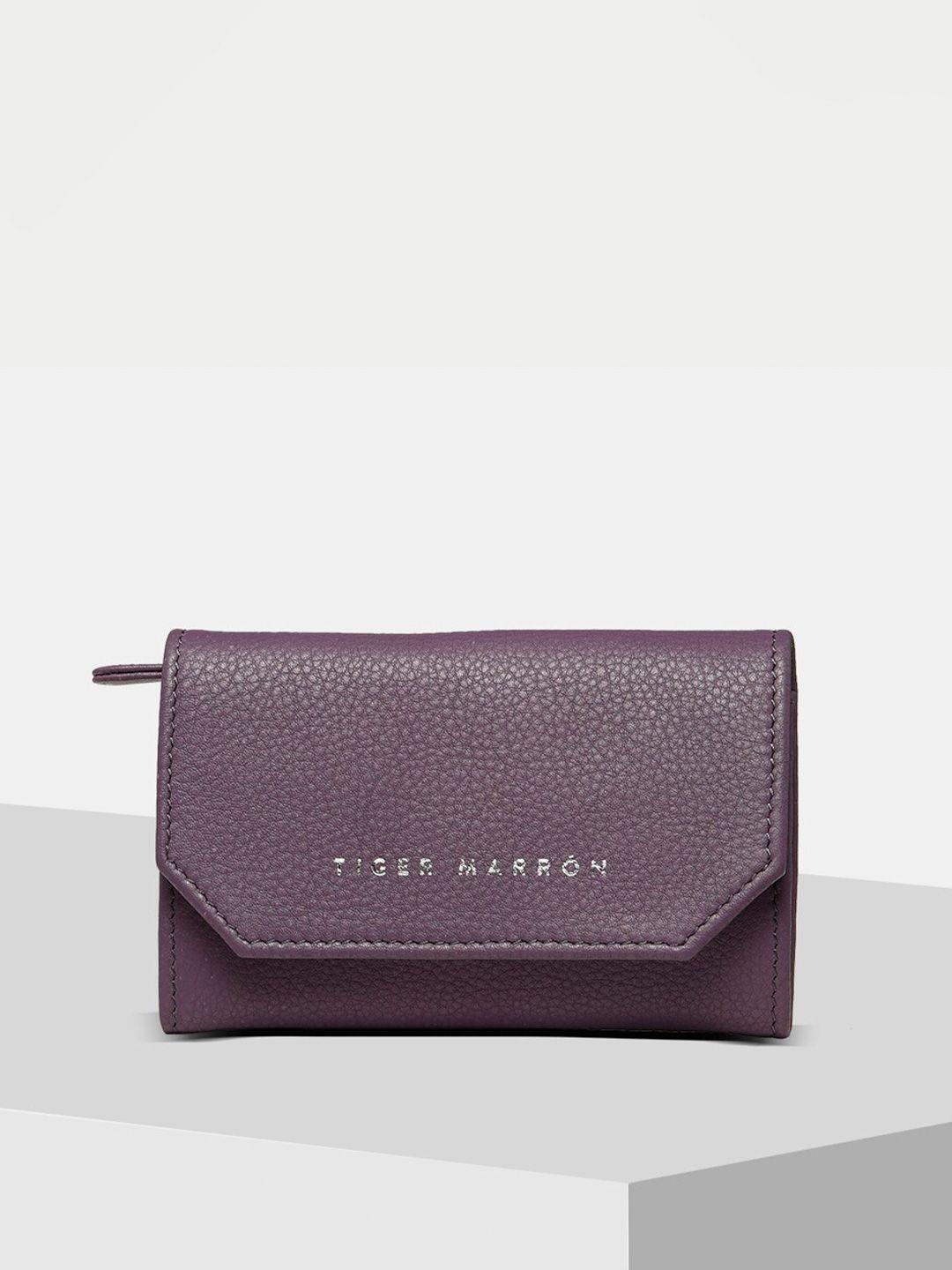 tiger marron women leather two fold wallet