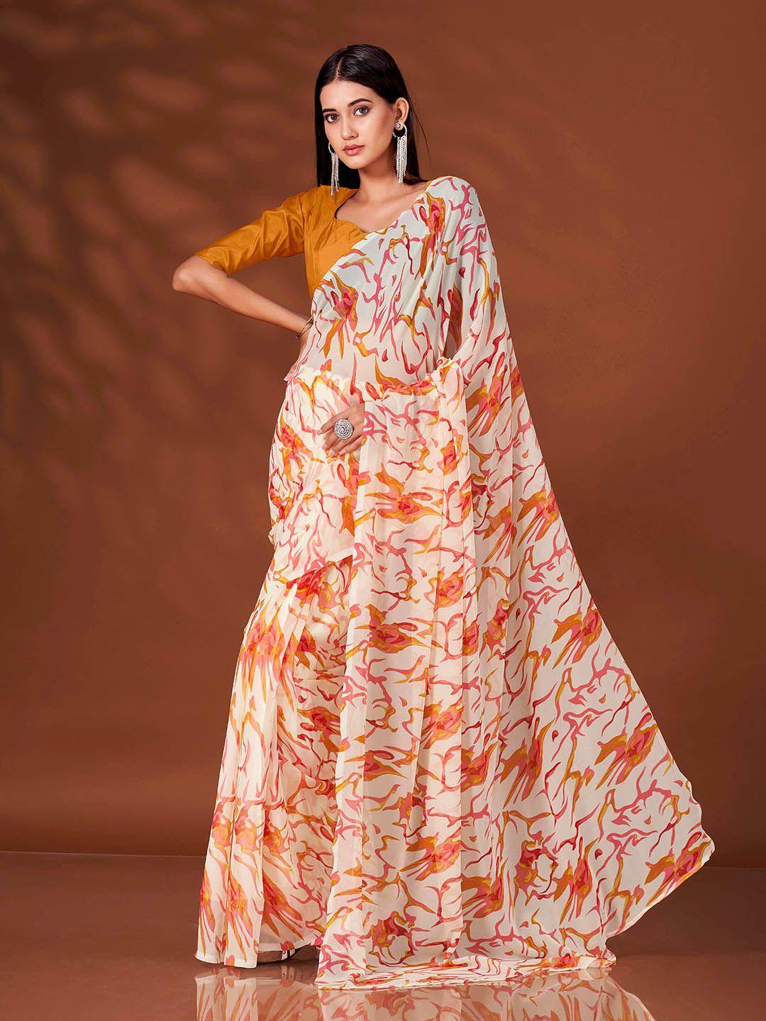 tikhi imli abstract printed ready to wear saree