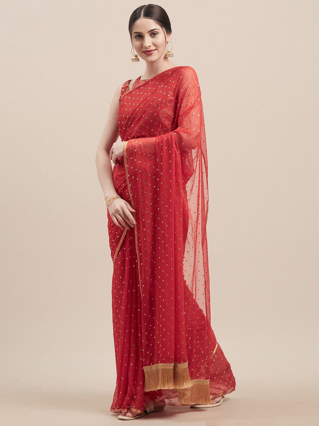 tikhi imli embellished mukaish saree