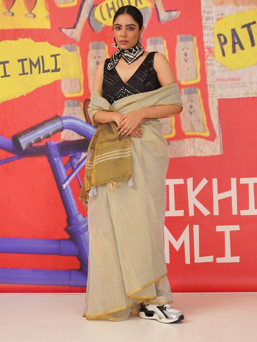 tikhi imli jute silk saree