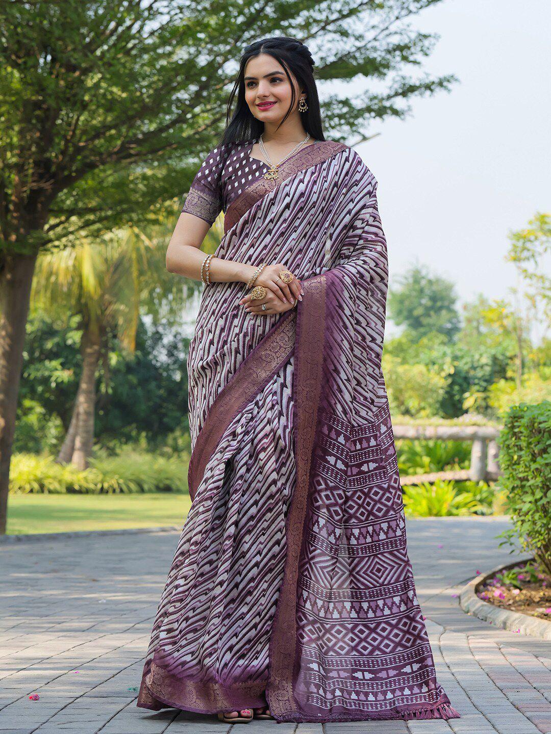 tikhi imli leheriya zari saree