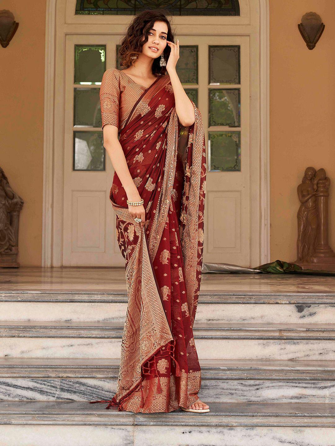 tikhi imli ready to wear woven design zari jacquard saree
