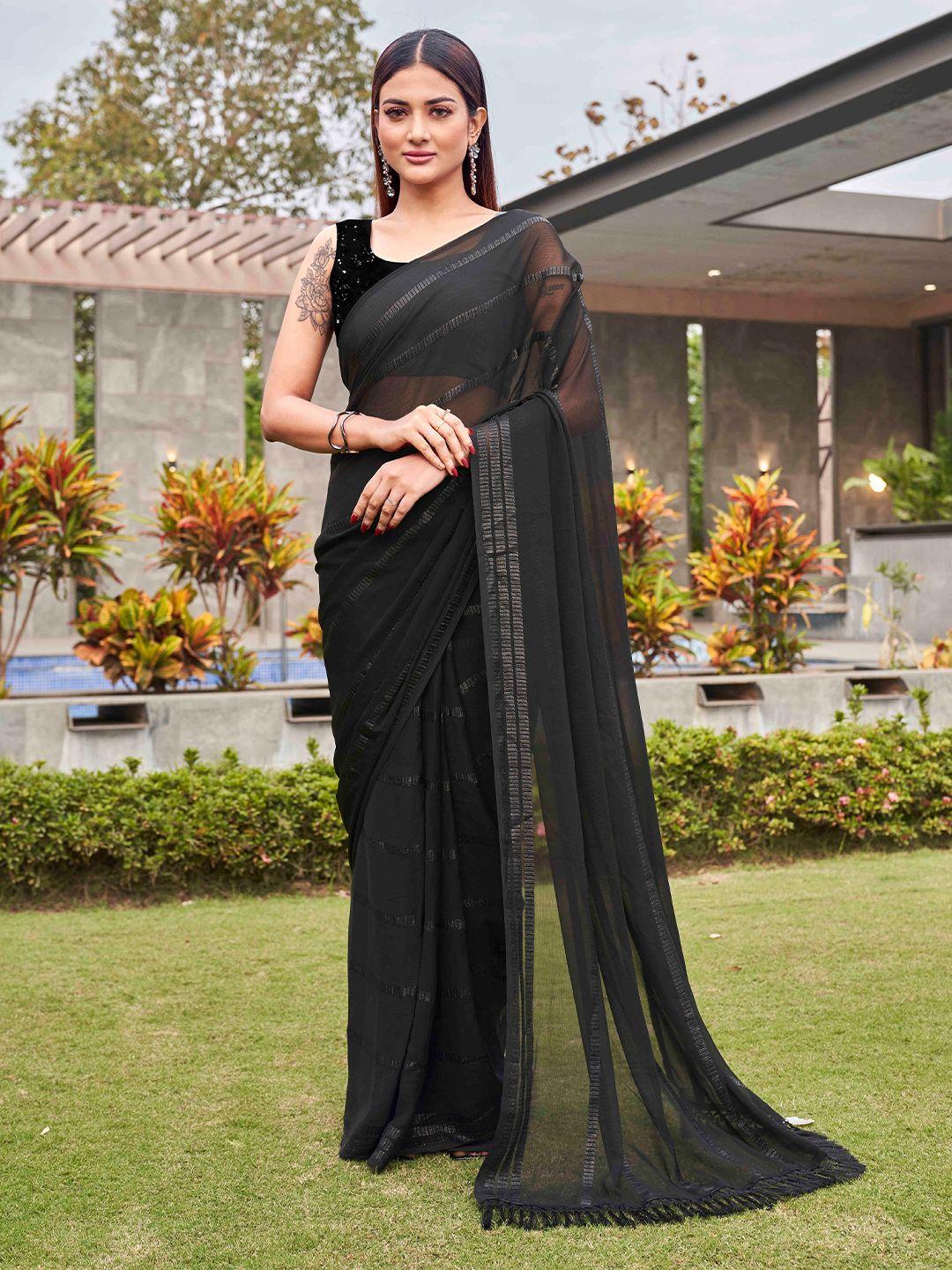 tikhi imli striped poly chiffon saree