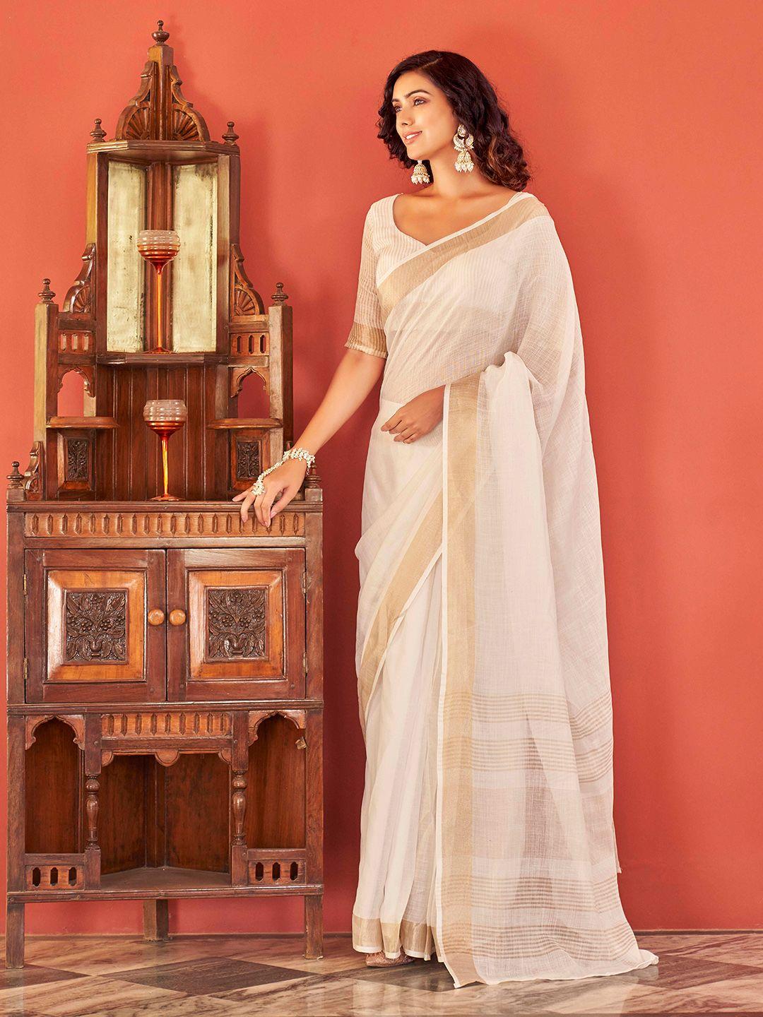 tikhi imli striped zari saree