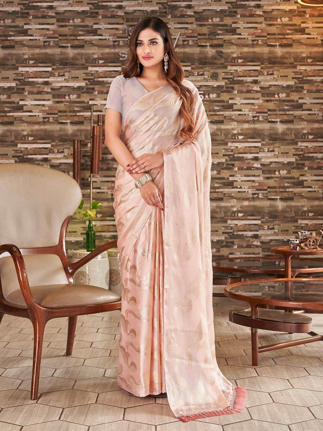 tikhi imli woven design satin saree