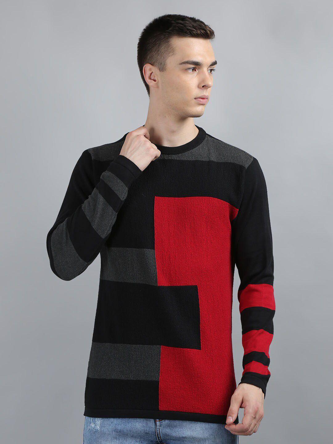 tim paris colourblocked cotton pullover sweater