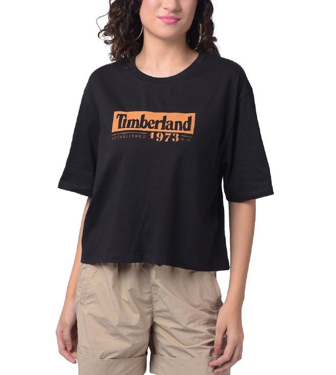 timberland black logo regular fit t-shirt