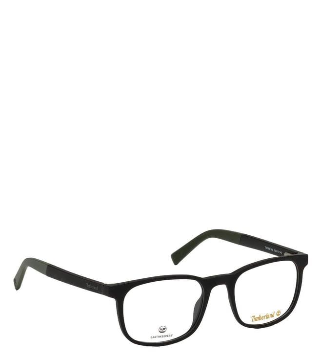 timberland black rectangular eye frames for men