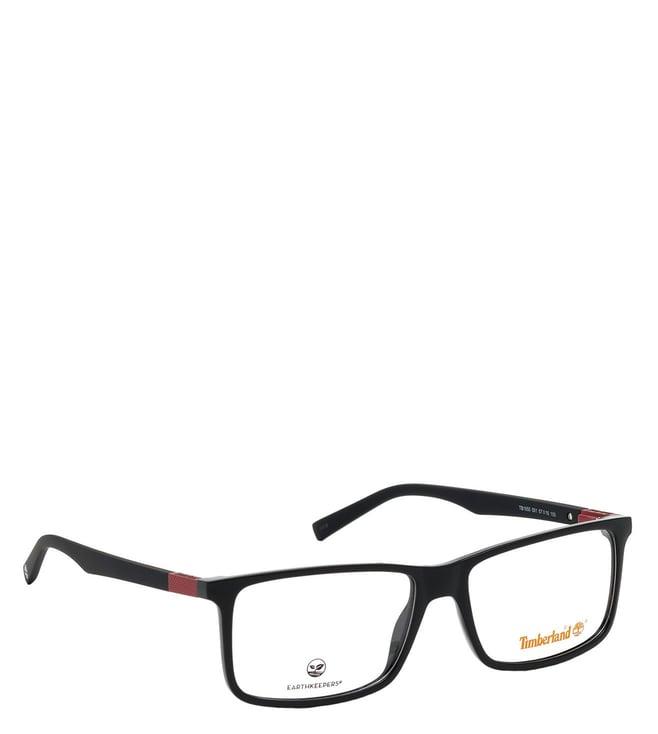 timberland black rectangular eye frames for men