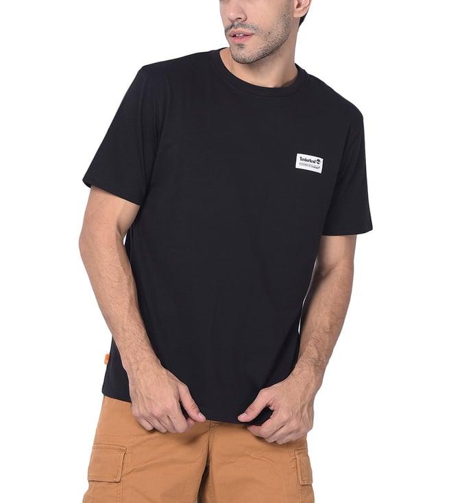 timberland black regular fit polos t-shirts