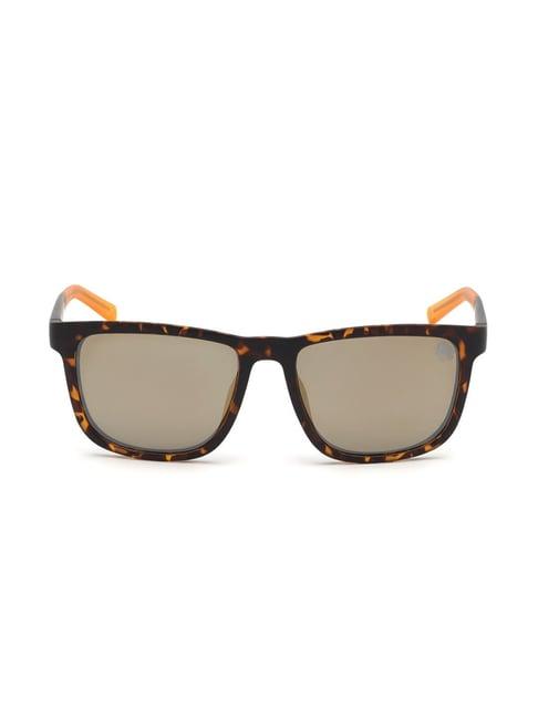 timberland brown square sunglasses for men