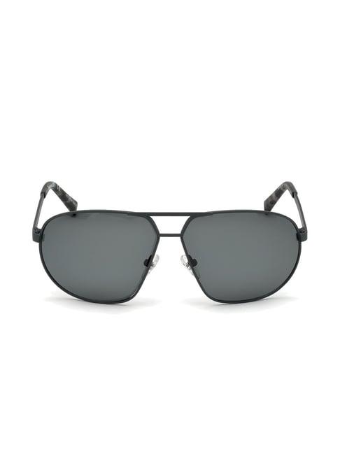 timberland grey geometric sunglasses for men