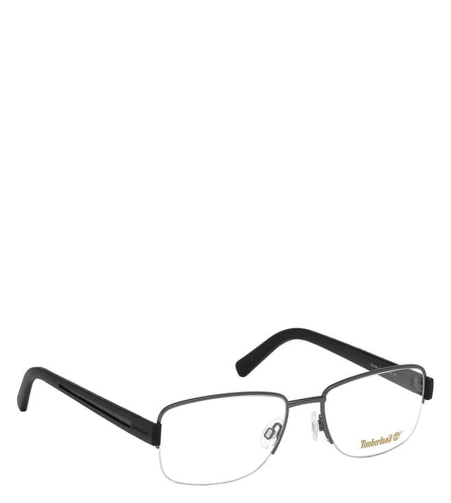 timberland grey rectangular eye frames for men