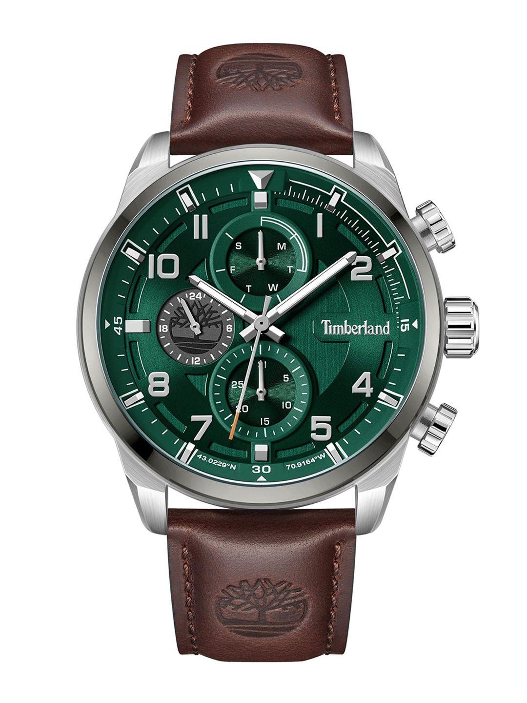 timberland henniker ii men leather straps analogue chronograph watch tdwgf2201101