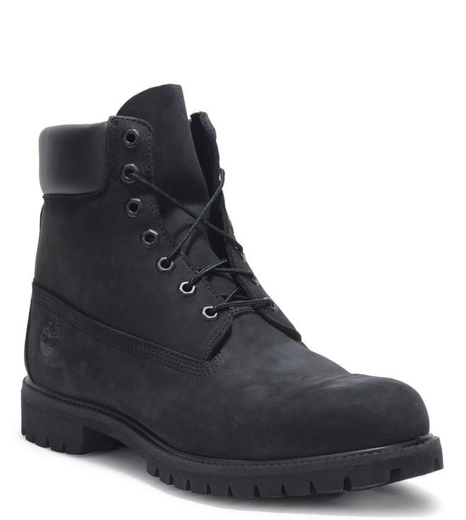 timberland men's premium black 6 waterproof boots