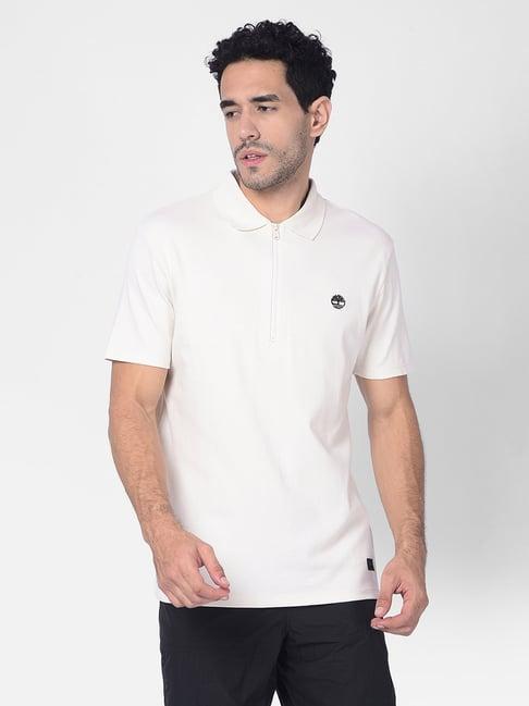 timberland off white regular fit polo t-shirt