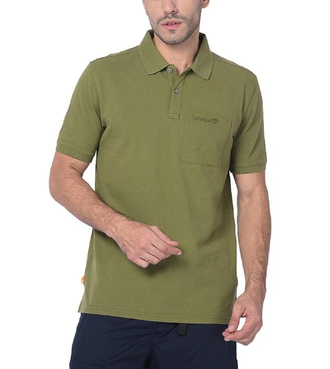 timberland olive regular fit polo t-shirt