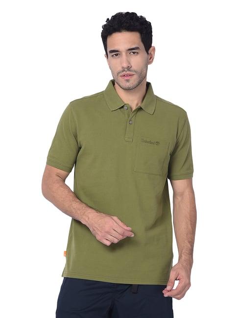 timberland olive regular fit polo t-shirt
