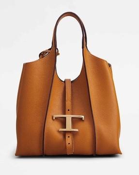 timeless leather mini shopping bag