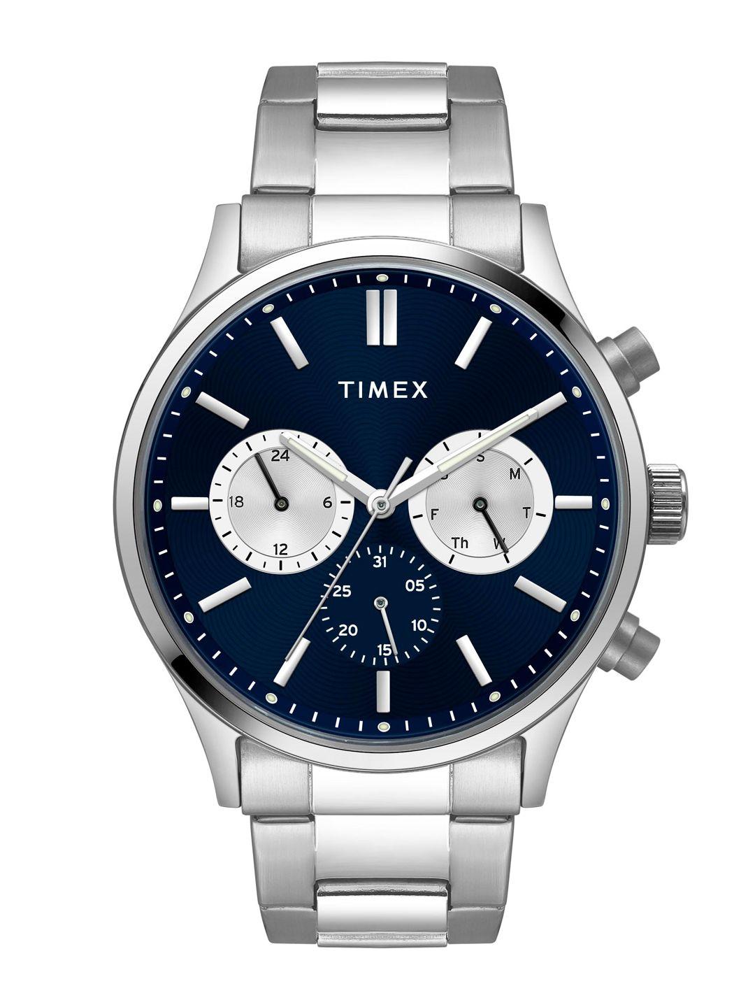 timex men blue multifunction analogue watch - tweg19603