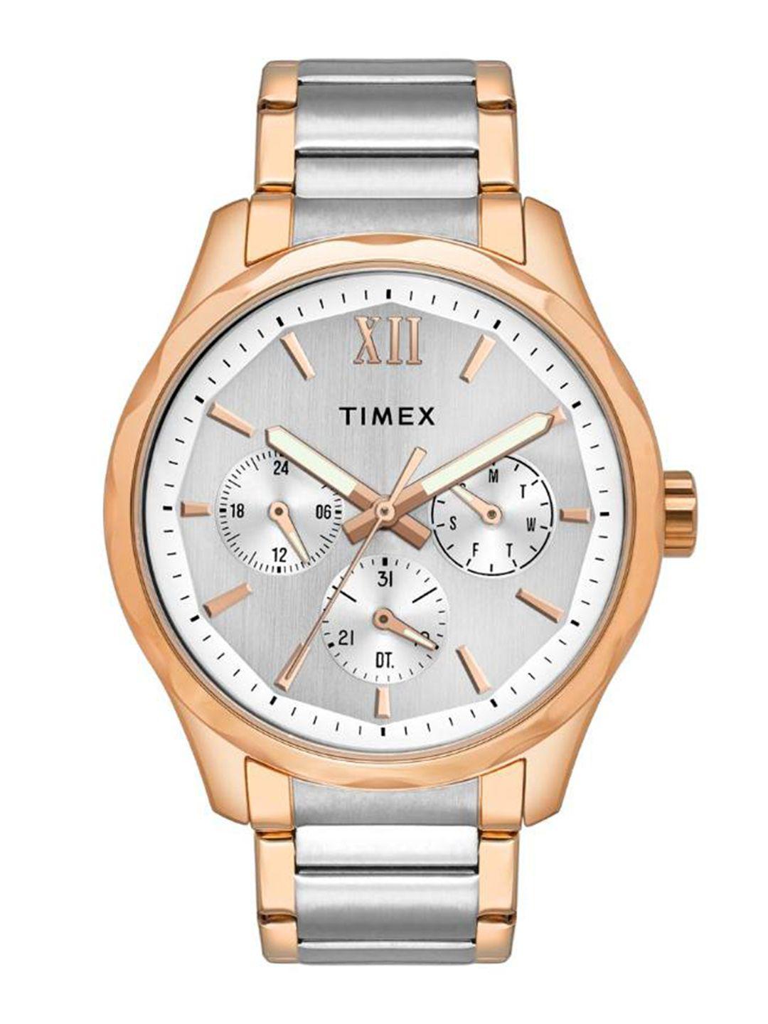 timex men brass stainless steel bracelet style straps analogue watch tw0tg7618