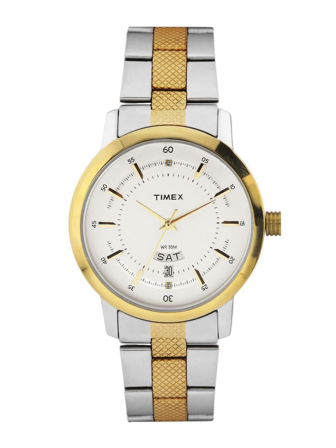 timex men white dial watch g910-bdl