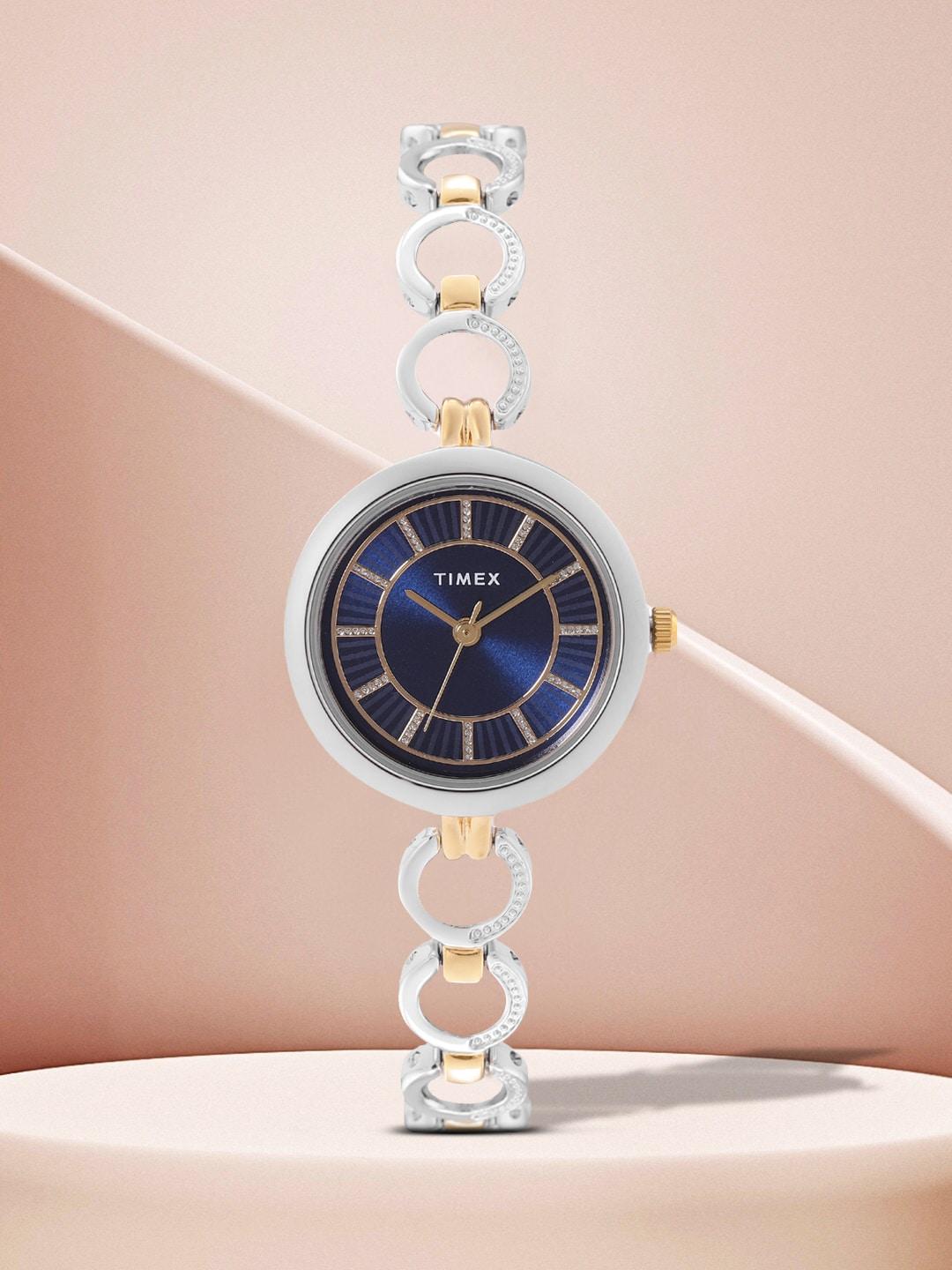 timex women blue analogue watch - twel11417