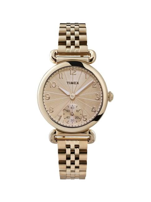 timex champagne dial women watch - tw2t88600