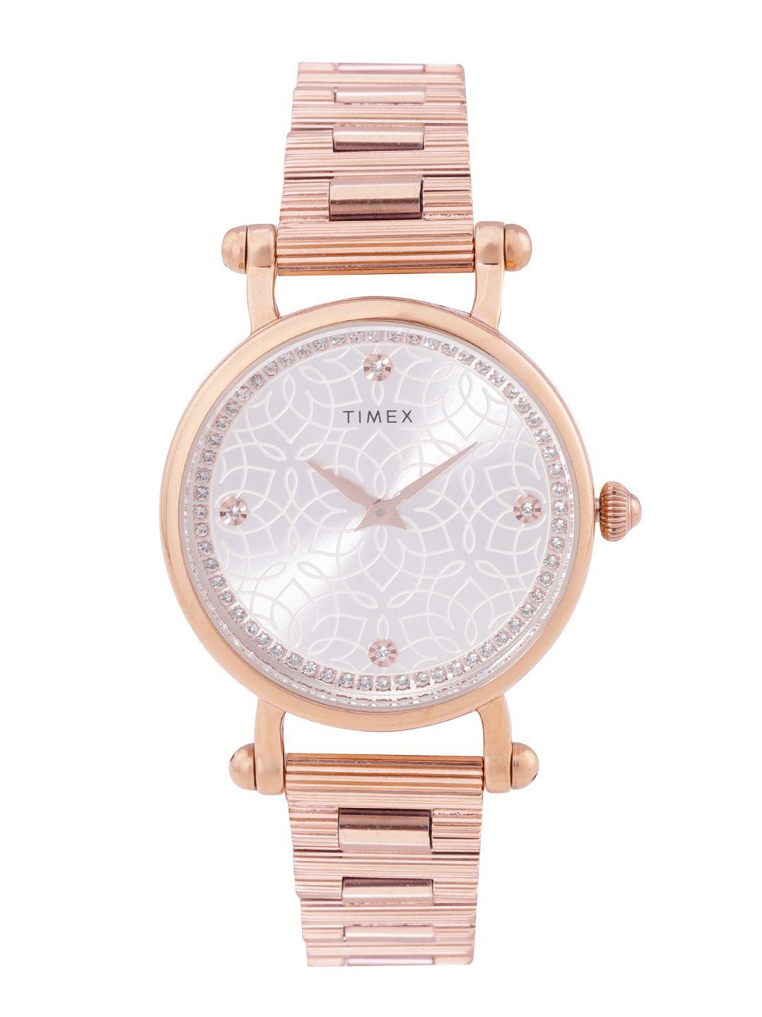 timex fria women bracelet style straps analogue watch twel14301