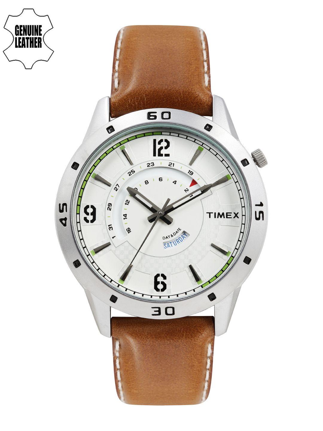 timex men off-white analogue watch tw000u908