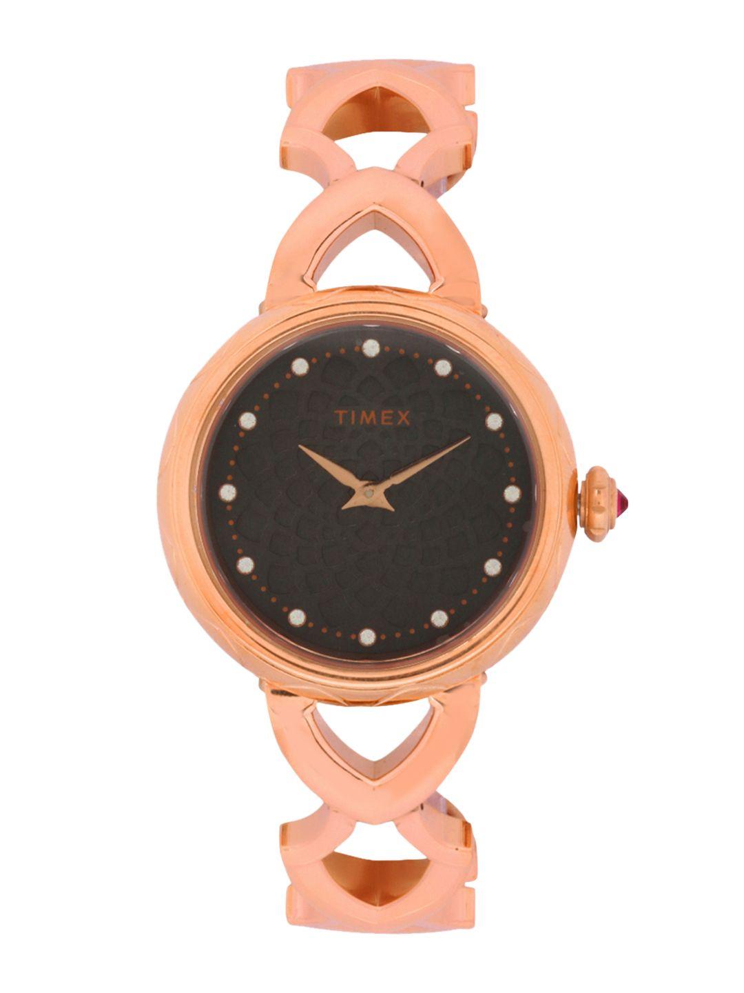 timex women grey analogue watch - twel14204