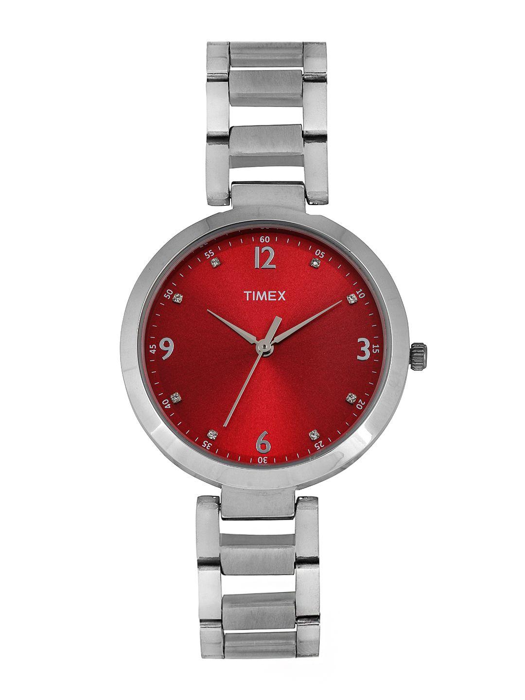 timex women red dial watch tw000x203