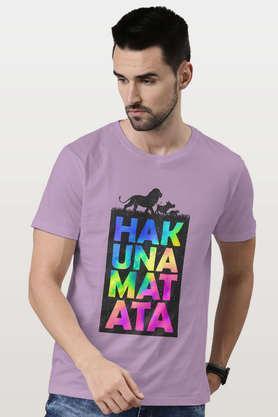 timon and pumba round neck mens t-shirt - lavender