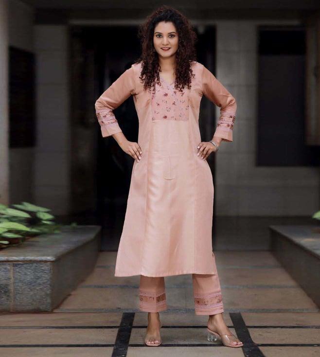 tina eapen rose gold kurta