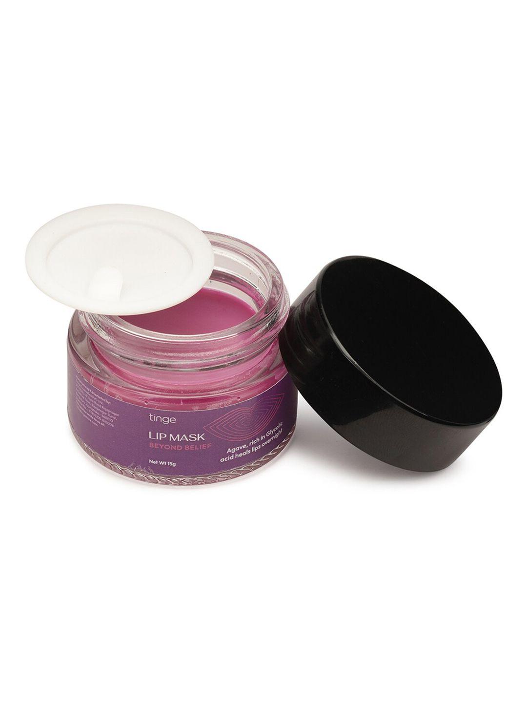 tinge hydrating lip mask with shea & mango butter 15 g - beyond belief