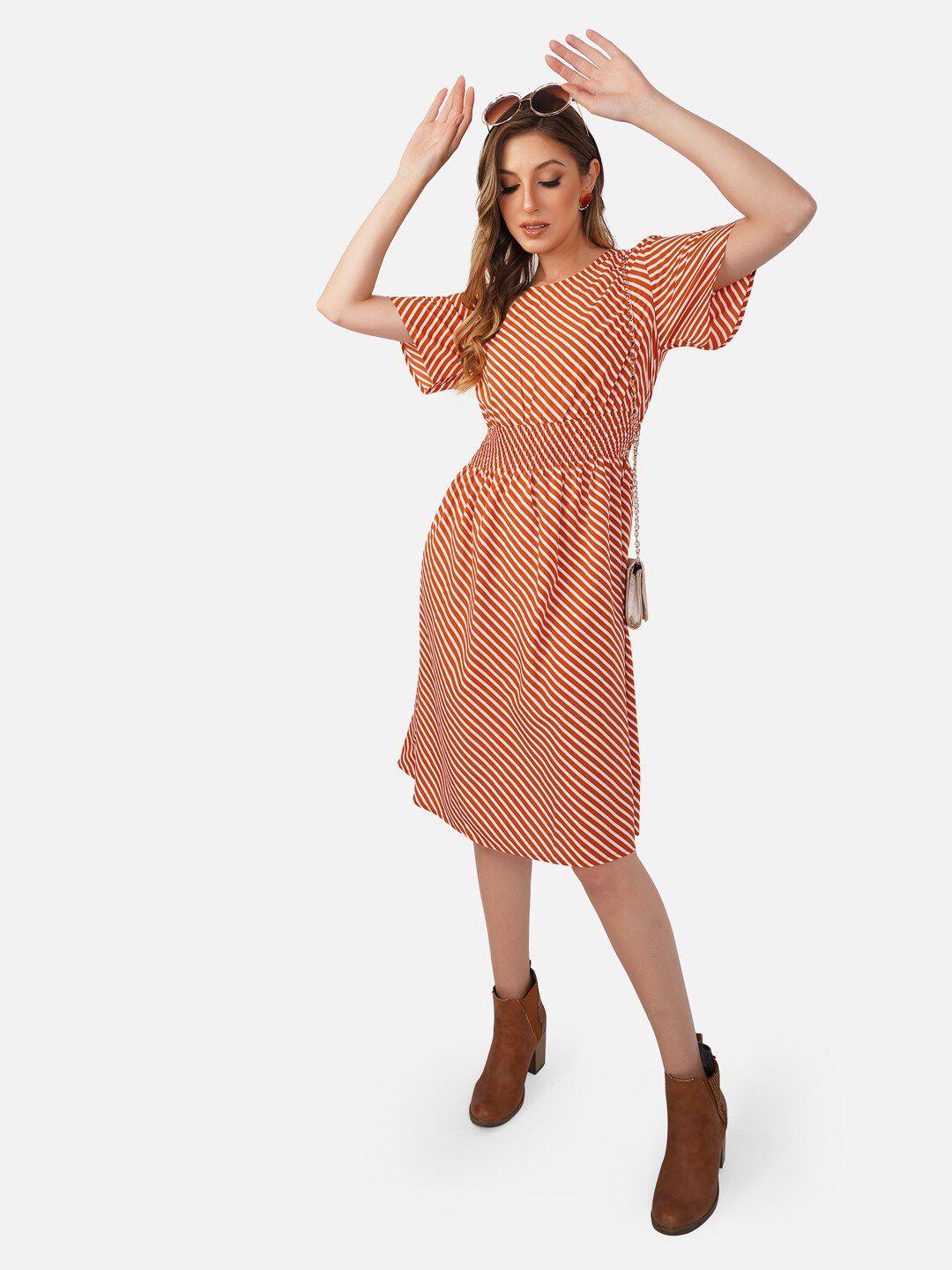 tinted brown crepe dress