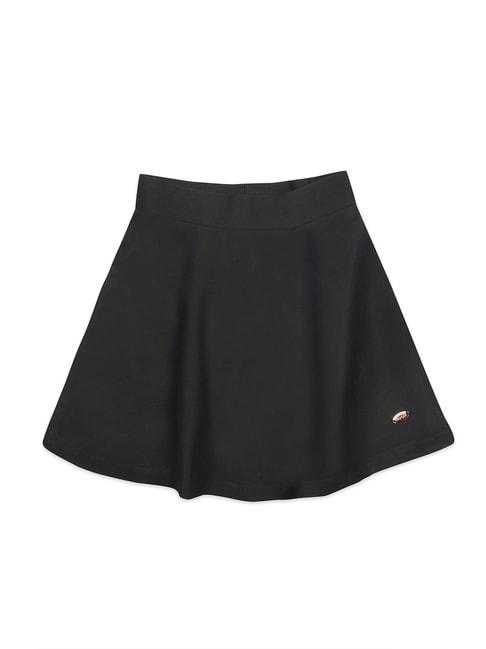 tiny girl black solid skirt
