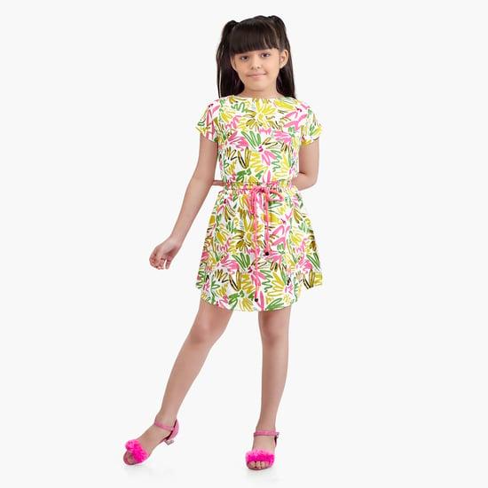 tiny girl floral printed mini dress