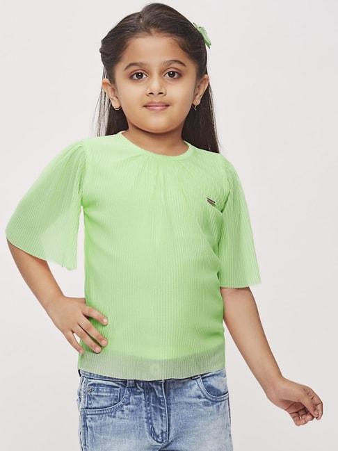 tiny girl green regular fit top