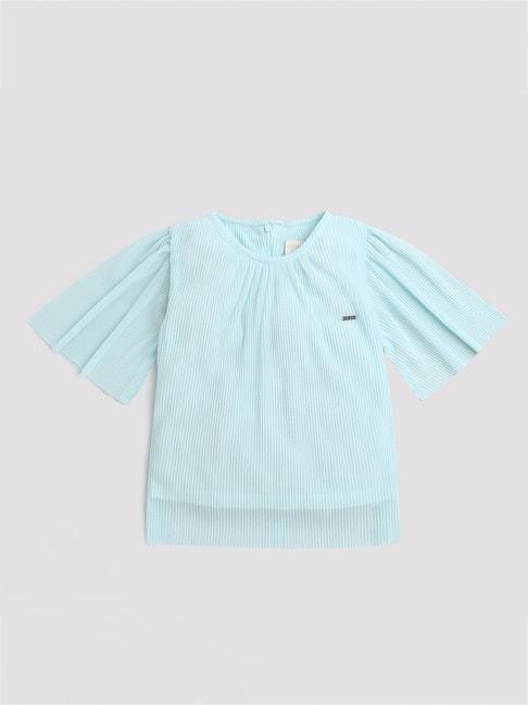 tiny girl light blue solid top
