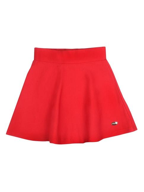 tiny-girl-red-solid-skirt